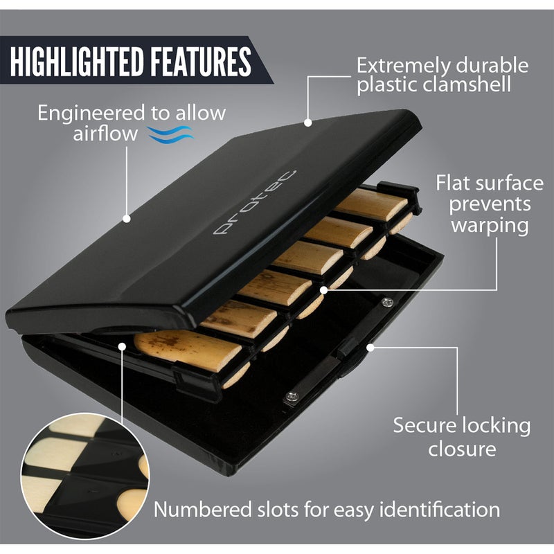 ProTec حافظة قصب كلارينيت بروتيك Bb لـ 12 قصبة (أسود غير شفاف)، نموذج A250 - Image 5