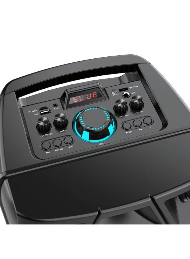 ZQS8210 مكبر صوت لاسلكي بالوان قوس قزح متغيرة ومدخلات متعددة وميكروفون - Image 5
