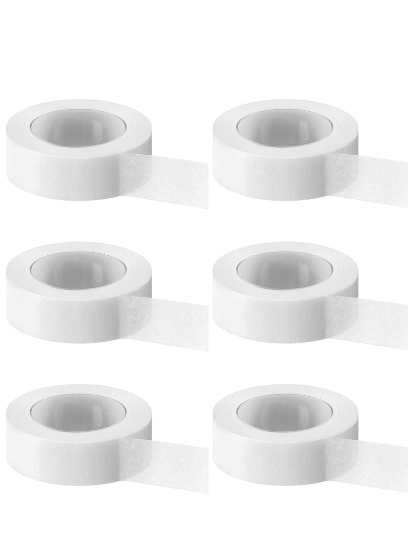 Excefore EXCEFORE 6 Rolls Flexible Skin Tape Breathable Nose Tape Self Adhesive Gauze Tape for Wound Injuries Swelling Sports, 0.5 Inch x 10 Yards (White)  - Image 1