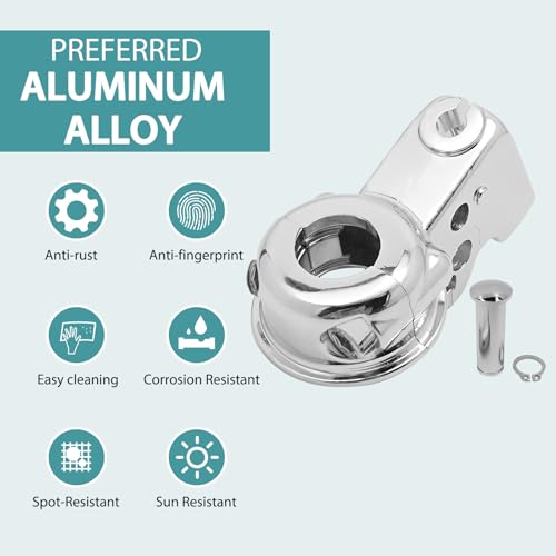 LE LEFOSSI Chrome Clutch Lever Perch Holder Mount Bracket Clutch Bracket Aftermarket Part Compatible with Harley Dyna 08-17 Softail 08-15 Street Bob FXDB/Wide Glide FXDWG/Switchback FLD - Image 4