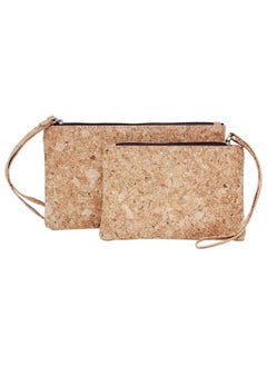 boshiho Natural Cork Clutch Wristlet Wallet Cell Phone Card Holder Coin Purse Bag  - Image 1