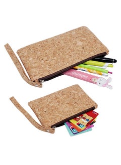 boshiho Natural Cork Clutch Wristlet Wallet Cell Phone Card Holder Coin Purse Bag  - Image 2