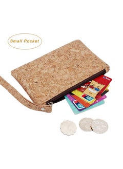 boshiho Natural Cork Clutch Wristlet Wallet Cell Phone Card Holder Coin Purse Bag  - Image 4
