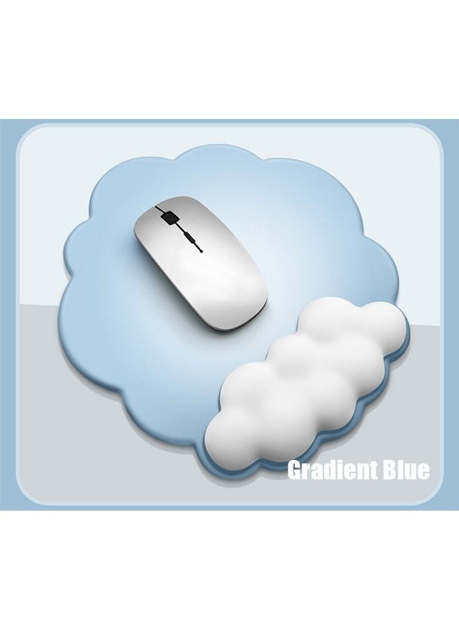 Cloud Wrister Mousepad, Wrist Protection Mouse Pad, Ergonomic Hand Rest Support Mousepad with Soft Memory Foam and Non-Slip Underside, Mouse Mat for Home Office/Computer/Laptop