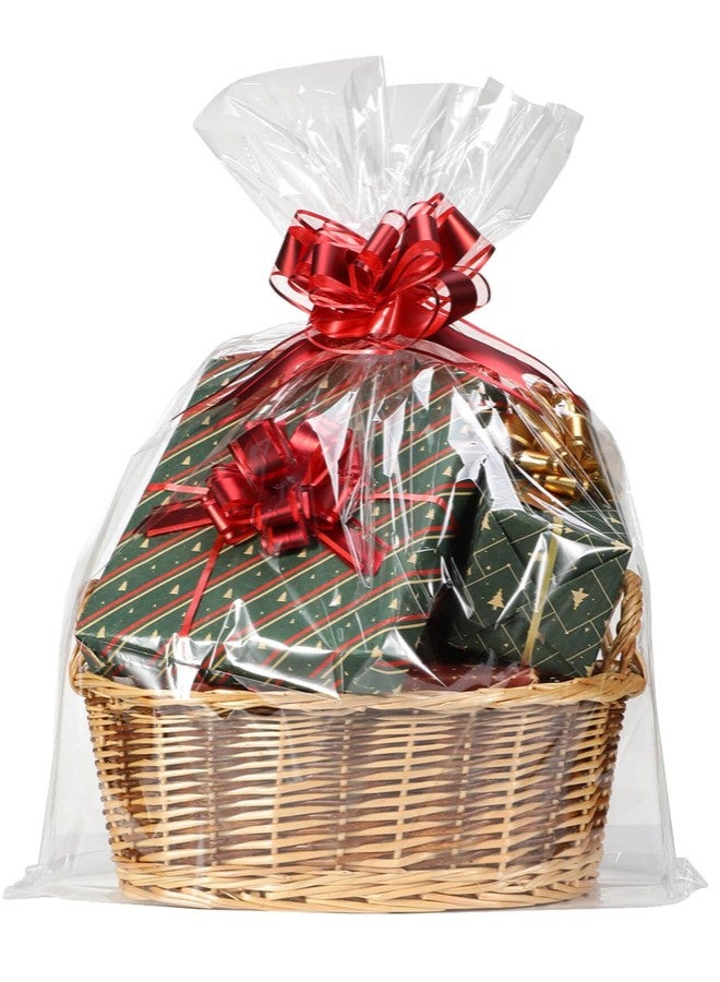 shareluck 40" x 50" Extra Large Christmas Cellophane Bags-Thicken 3 Mil Clear Cellophane Gift Bags-6 Pcs Cellophane Wrap For Gift Baskets - Image 5