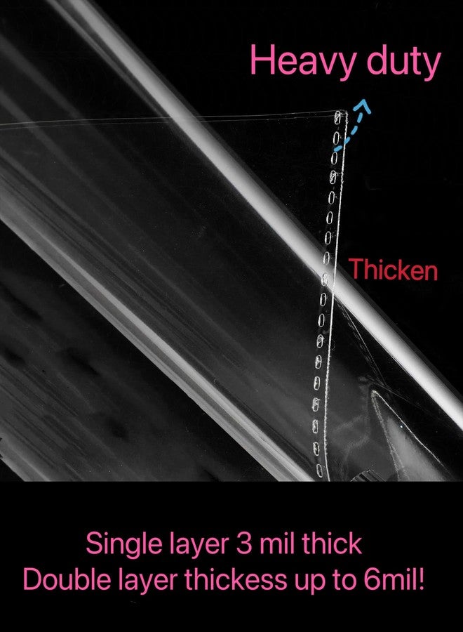 shareluck 40" x 50" Extra Large Christmas Cellophane Bags-Thicken 3 Mil Clear Cellophane Gift Bags-6 Pcs Cellophane Wrap For Gift Baskets - Image 2