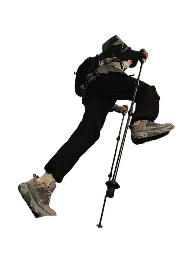 PELLIOT Hiker Outdoor Trekking Pole, Carbon Fiber Hiking Stick, Telescopic Walking Stick, 16403602 Black - Image 1