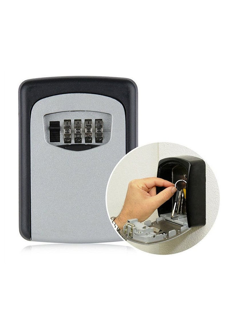 Generic Key Box Combination Hide Key Lock Box Storage Wall Mount Security Outdoor Case 4 Digit Organizer Aluminum Alloy Door Lock  - Image 1