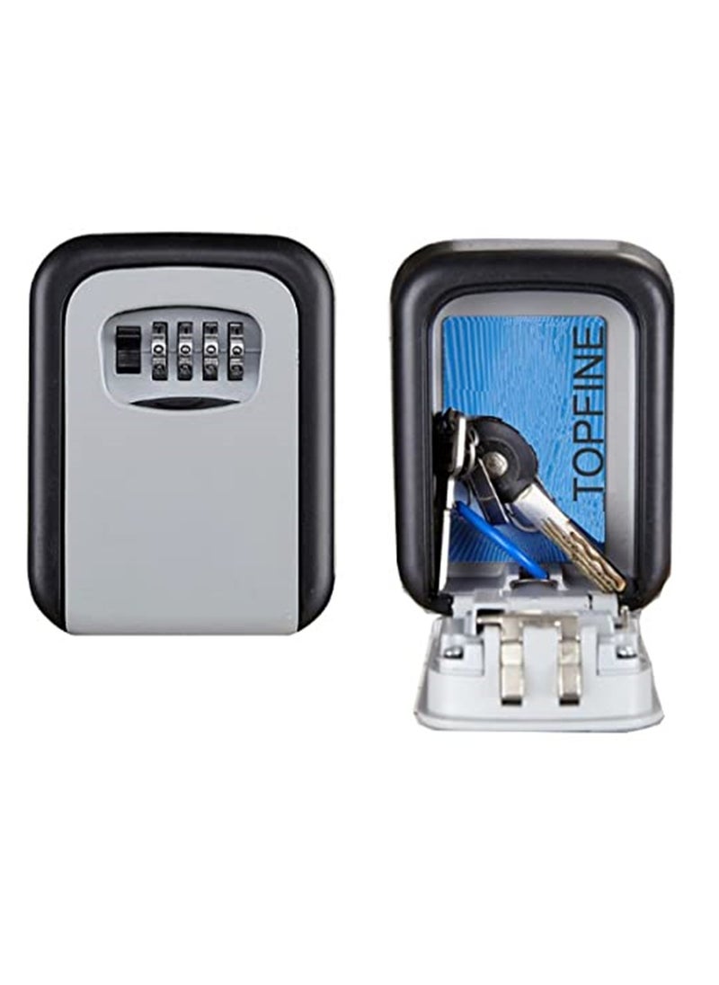Generic Key Box Combination Hide Key Lock Box Storage Wall Mount Security Outdoor Case 4 Digit Organizer Aluminum Alloy Door Lock  - Image 2