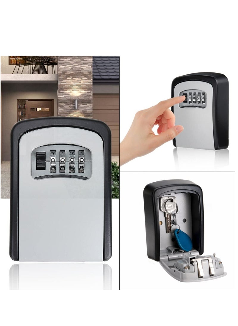 Generic Key Box Combination Hide Key Lock Box Storage Wall Mount Security Outdoor Case 4 Digit Organizer Aluminum Alloy Door Lock  - Image 4