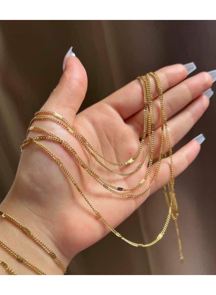 Multi-layered stainless steel necklace - Image 2