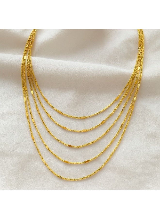 Multi-layered stainless steel necklace - Image 3