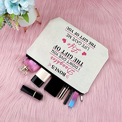 Sfodiary Bonus Daughter Birthday Gift Makeup Bag Stepdaughter Gift from Stepmother Graduation Gift for Daughter Cosmetic Bag Daughter In Law Gift Wedding Anniversary Christmas Gift Travel Cosmetic Pouch - Image 4