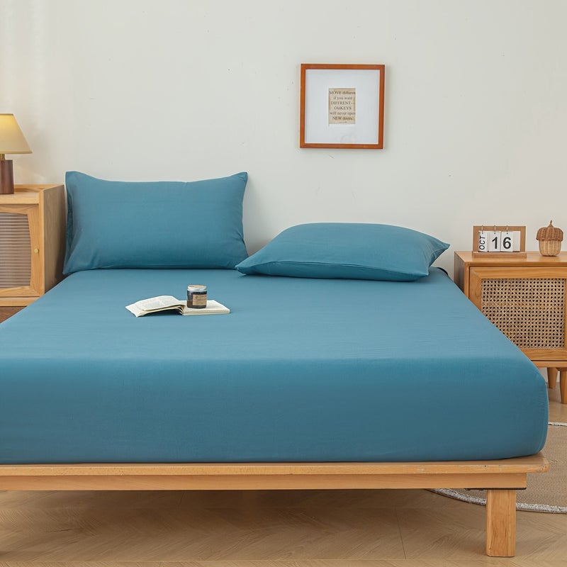 1pc New Skin-Friendly, Soft, and Comfortable Fitted Sheet, Suitable for Bedroom Mattress Protector - Image 1