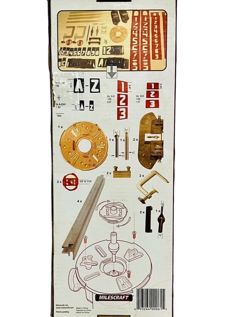 مايلكرافت مجموعة راوتر مايلز كرافت 1212 ساين برو لحفر الحروف والارقام وكتابة الاسماء مع القطع اللازمة - Image 2