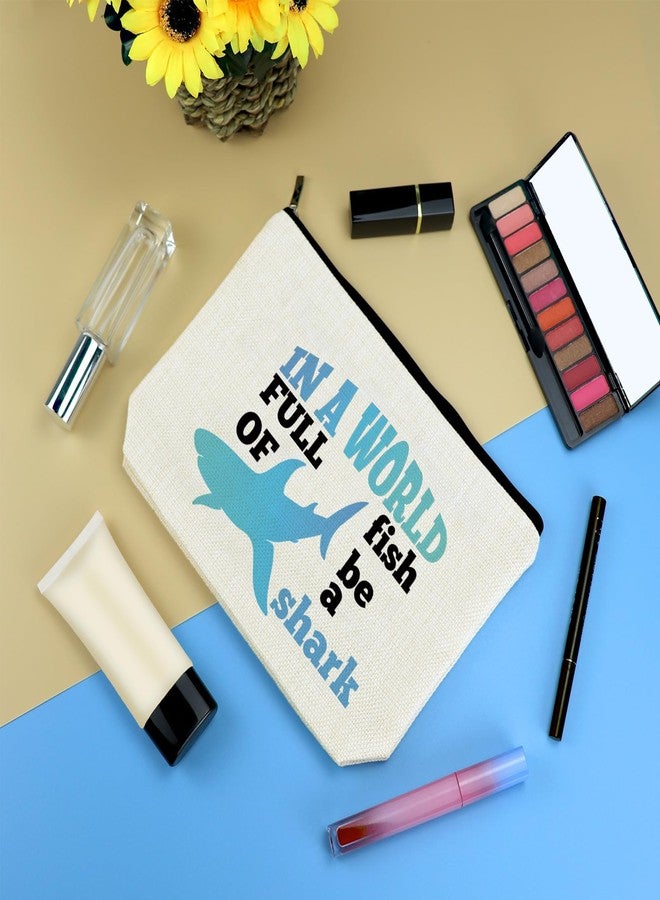حقيبة مكياج بتصميم سمكة قرش، هدايا لمحبي أسماك القرش، حقيبة مستحضرات تجميل للسفر، هدايا مستوحاة من أسماك القرش للمراهقات، هدايا ديكور أسبوع أسماك القرش، هدايا لمحبي أسماك القرش، هدية عيد ميلاد أو عيد الميلاد - Image 3