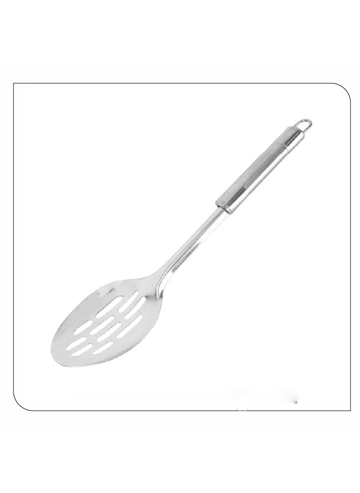 CLASSYTOUCH - Stainless Steel Slotted Cooking Spoon Silver - Image 1