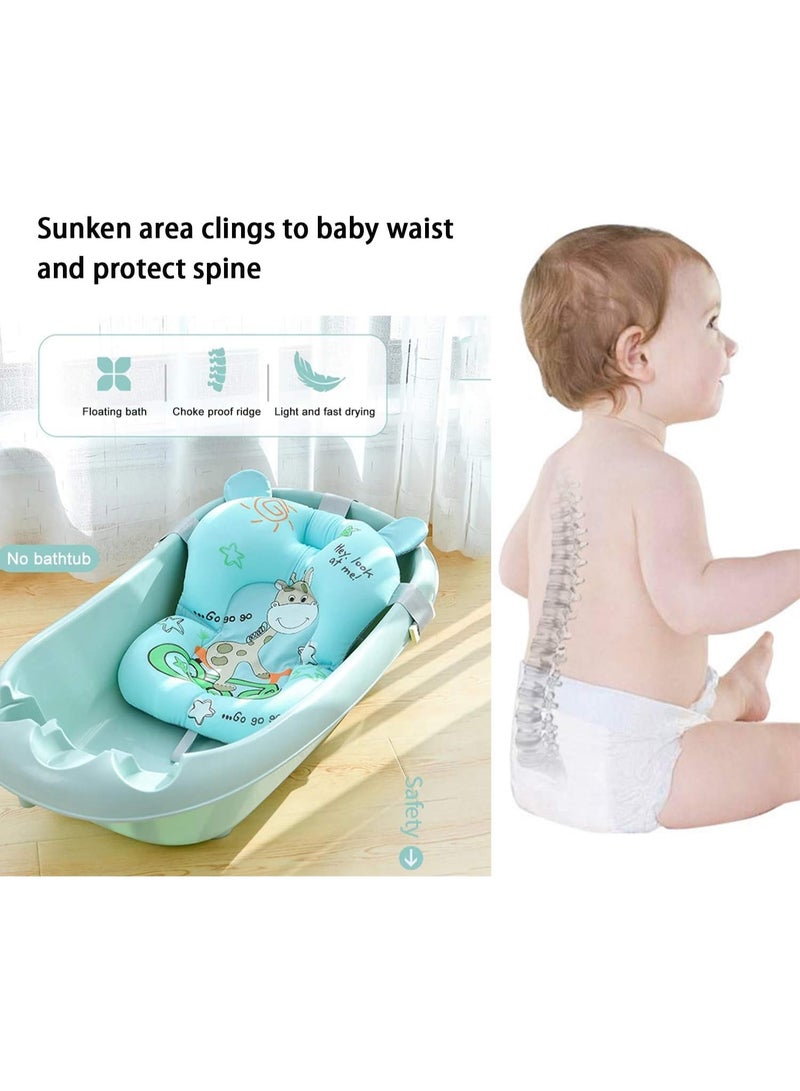 Baby Bath Cushion Pad for Newborns, Soft Infant Bath Support Pillow, Non-Slip Baby Bathtub Mat, Comfortable Baby Bathing Essential. Includes Waterproof Baby Shampoo Cap Gift, Helps Protect Baby Eyes and Face During Hair Washing - Image 3