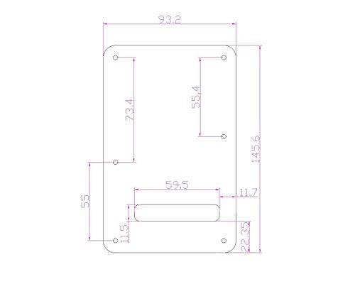 KAISH ST/Strat Style Standard Guitar Back Plate ST Tremolo Trem Cover for Strat/Stratocaster Made in USA Aged White 3 Ply - Image 3