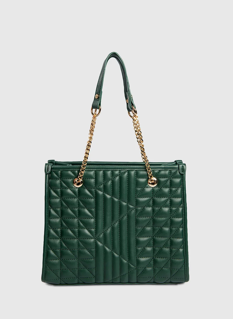 BEVERLY HILLS POLO CLUB Quilted Tote Bag