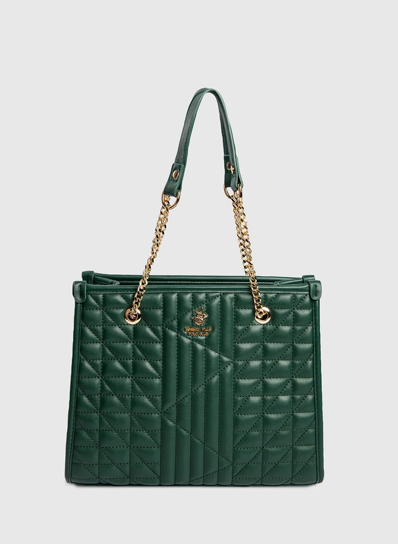 BEVERLY HILLS POLO CLUB Quilted Tote Bag