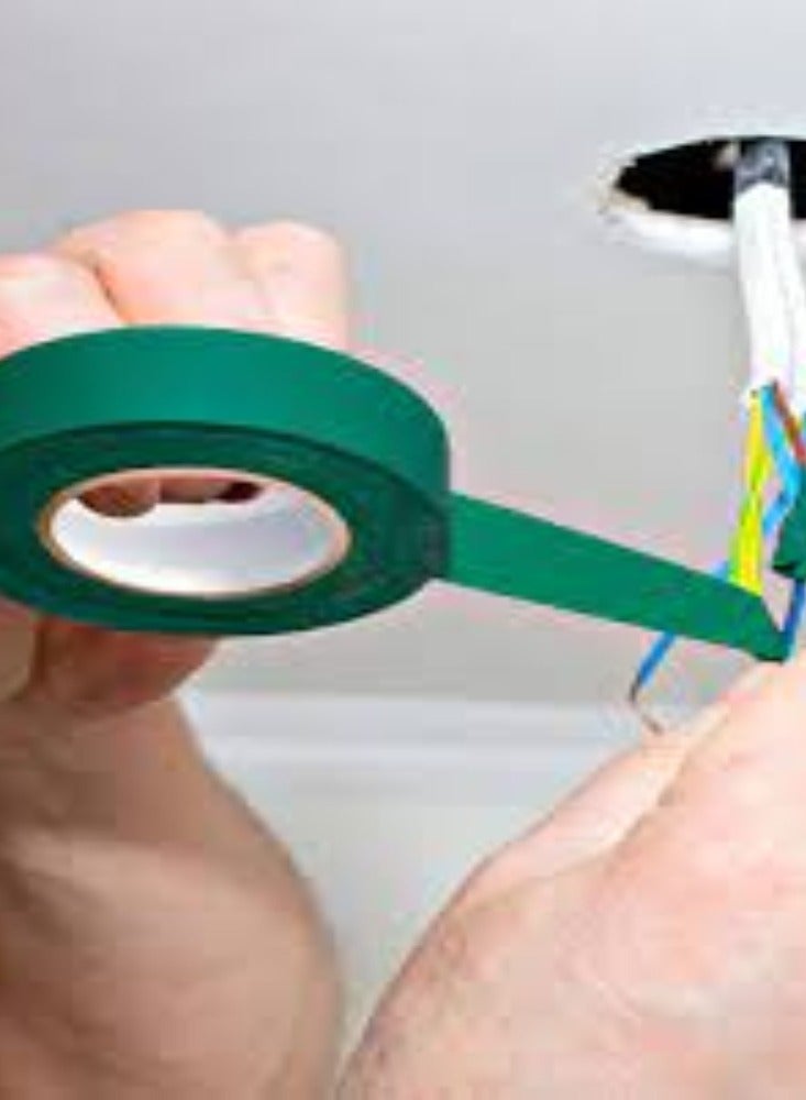 KNP KNP Insulating Wire Tape (Green) is used primarily for electrical insulation and organization. - Image 3