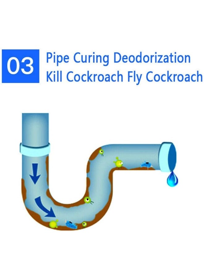 Generic Pipe Dredging Agent, Fast Foaming Cleaner Chemical Powder Agent Kitchen Sewer Pipes Cleaning Dredge Agent Sink Toilet Pipeline Strong Deodorant Dredge Agent Washing Machine Cleaning Tool (3pcs)  - Image 5