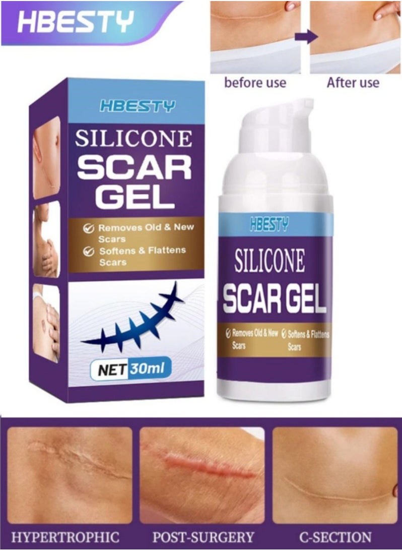 HBESTY Skin Scar Cream，Body Scar Removal，Silicone Scar Gel, Scar Cream，Scar Gel，Acne Scar Treatment，Deep Acne Scar Removal， Burns Keloids Hypertrophic， Scar Removal Cream， Repair Damaged Skin，Removing Acne Marks, Scar Repair Cream ﻿  - Image 1