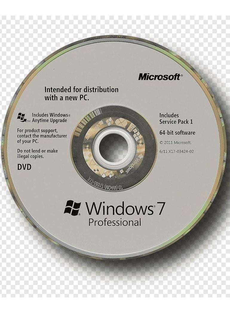 Windows - Windows 7 Professional 64-Bit English OEI Multicolour - DVD - one piece - Image 1