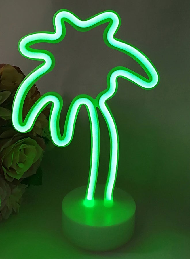NIBEMINENT LED Neon Sign With Holder Base Green 325grams