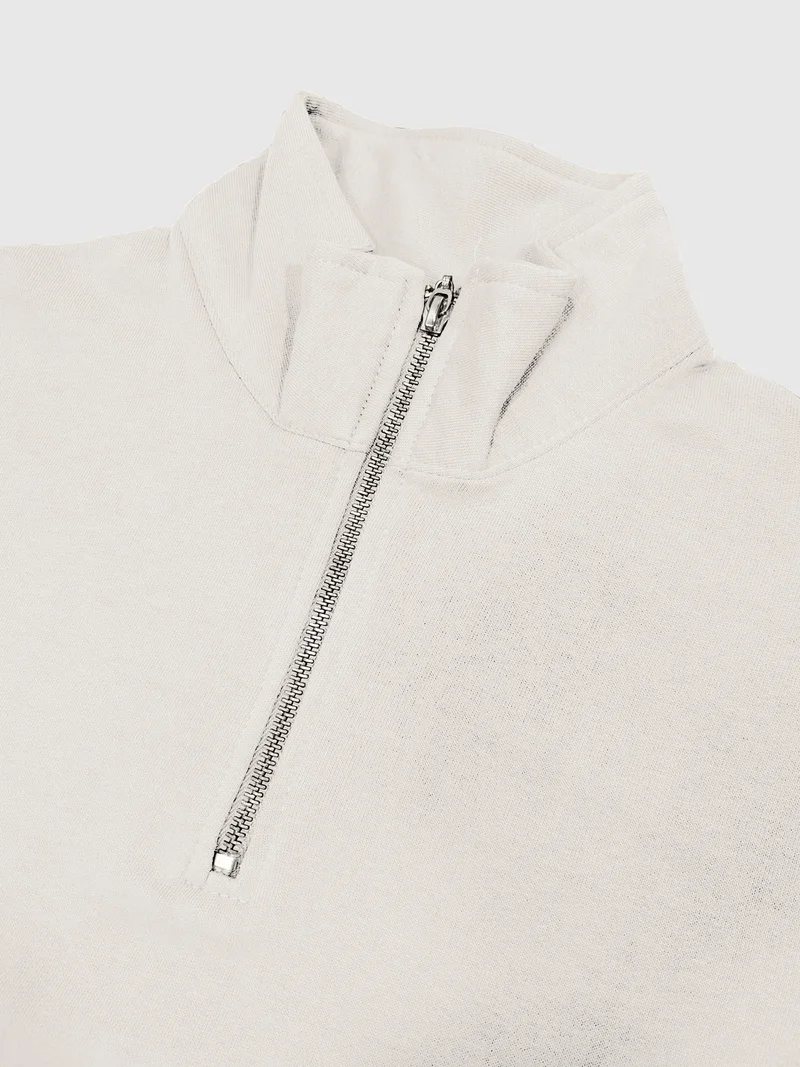 Maniac  Maniac Mens Solid High Neck Full Sleeve Half White Cotton Fleece Sweatshirt for Men | Best Price UAE