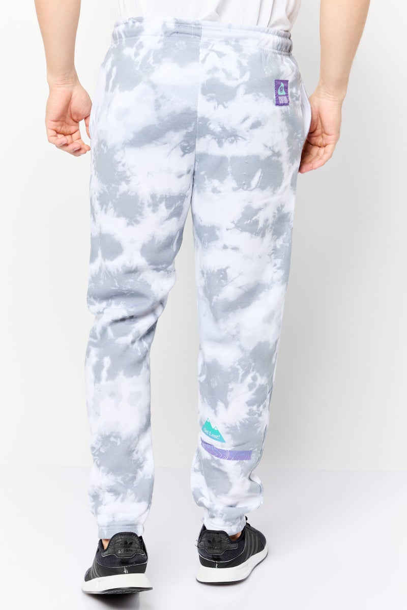 brooklyn Men Regular Fit Tie Dye Sweatpants, Multicolor - Image 4