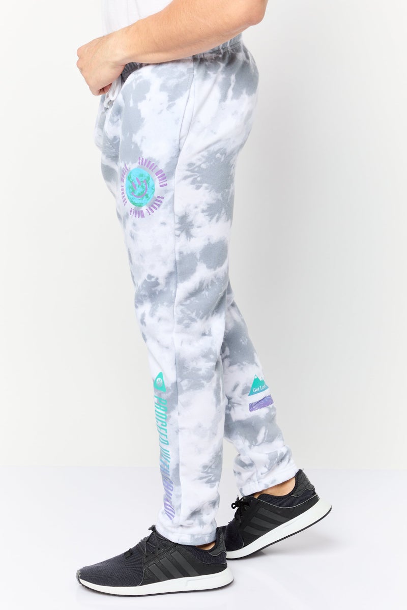 brooklyn Men Regular Fit Tie Dye Sweatpants, Multicolor - Image 3