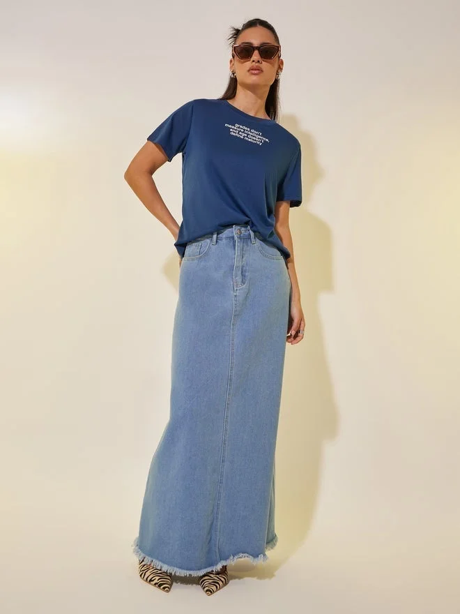 Take Two Take Two Slogan Print Round Neck T-Shirt