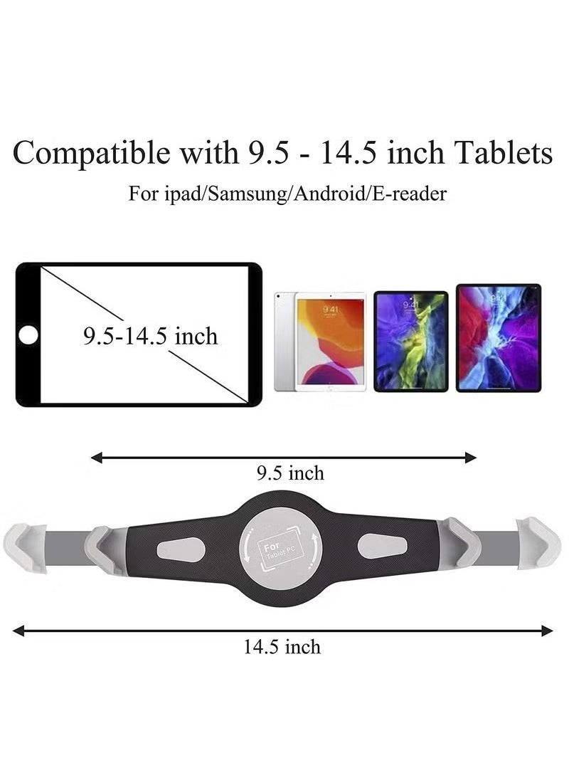 MIGOFAST - IPad and Mobile Phone Tripod Stand Height Adjustable 20 to 60 Inch with 360 Degree Rotating Tablet Holder for iPad Air iPad Pro and More 9.5 to 14.5 Inch Tablets - Image 1