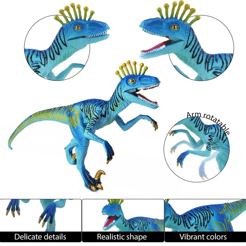 SIENON Dinosaur Figure Toys  Triassic Jurassic Dinosaur Toy 7 Inch  Educational Realistic Eoraptor Dinosaur Model Plastic Hand-Painted Dinosaur Figurine Toy for Dinosaur Party Cake Topper Decoration - Image 2