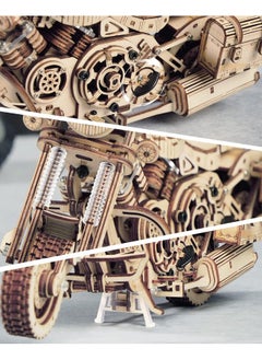 ROKR ROKR 3D Wooden Motorcycle Puzzle-Wood Model Car Kits to Build for Adults-Brain Teaser Gearjits Puzzle-1:8 Scale Cruiser Motorcycle as A Gift for Valentine's Day/Brithday  - Image 4