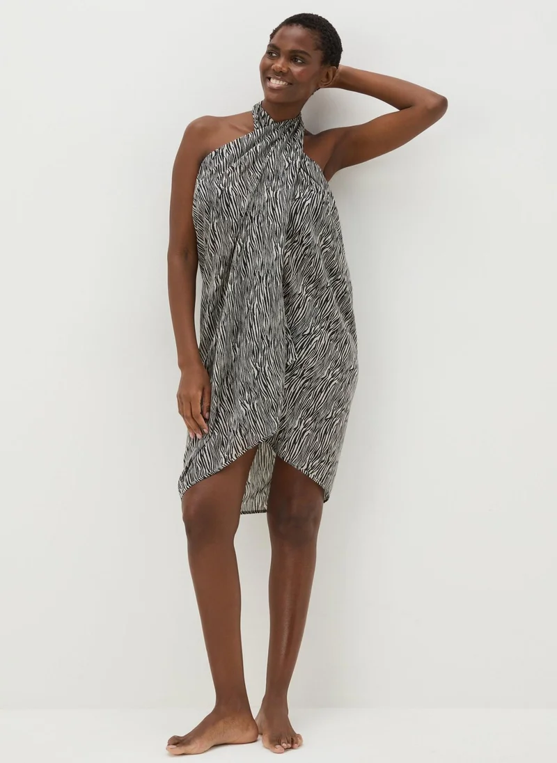 Matalan Brown Zebra Print Sarong