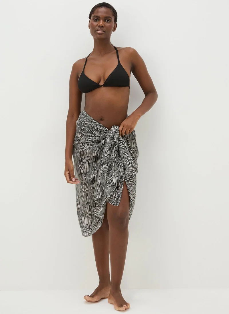 Matalan Brown Zebra Print Sarong