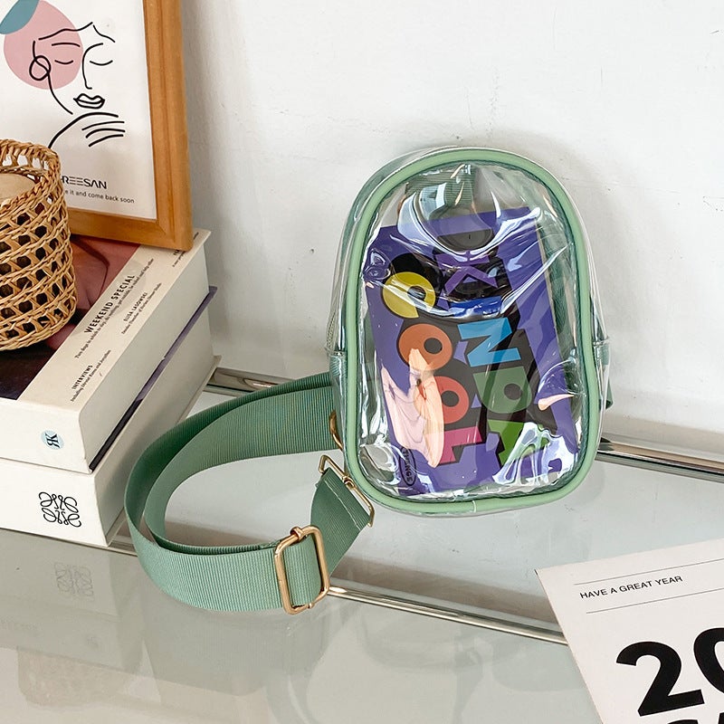 PVC Shoulder Bag with Cartoon Pocket for Women - Image 3