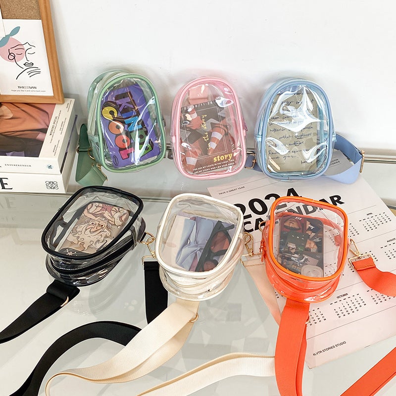 PVC Shoulder Bag with Cartoon Pocket for Women - Image 1