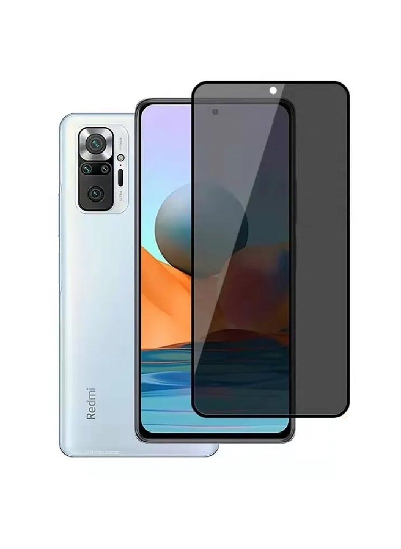 Tempered Glass Screen Protector Anti-Spy Privacy Designed For Xiaomi Redmi Note 10 4G Full Screen Coverage And Bubble Free - Image 1