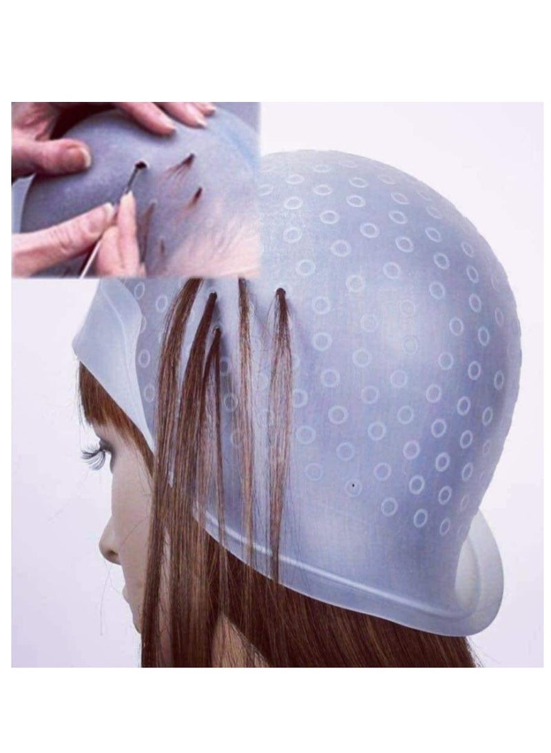 INGRID Professional Reusable Hair Coloring Highlighting Cap & Hook Hair Salon - Image 1