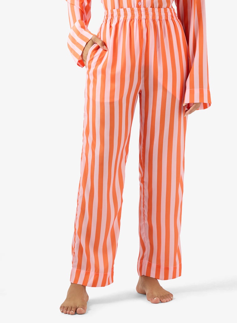 Ginger Stripe Oversize Fit Shirt & Pyjama Set - Image 4