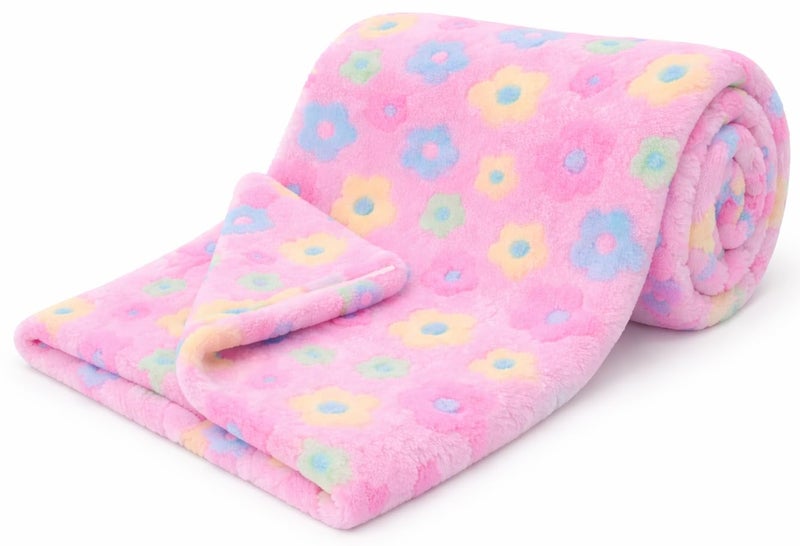 First Kick Luxury Soft Baby Blanket 100 x 75 cm Premium Fleece Newborn Swaddle Wrap All Season Warm Lightweight Blanket for 0-12 Months Crib Stroller Travel Use - Image 1