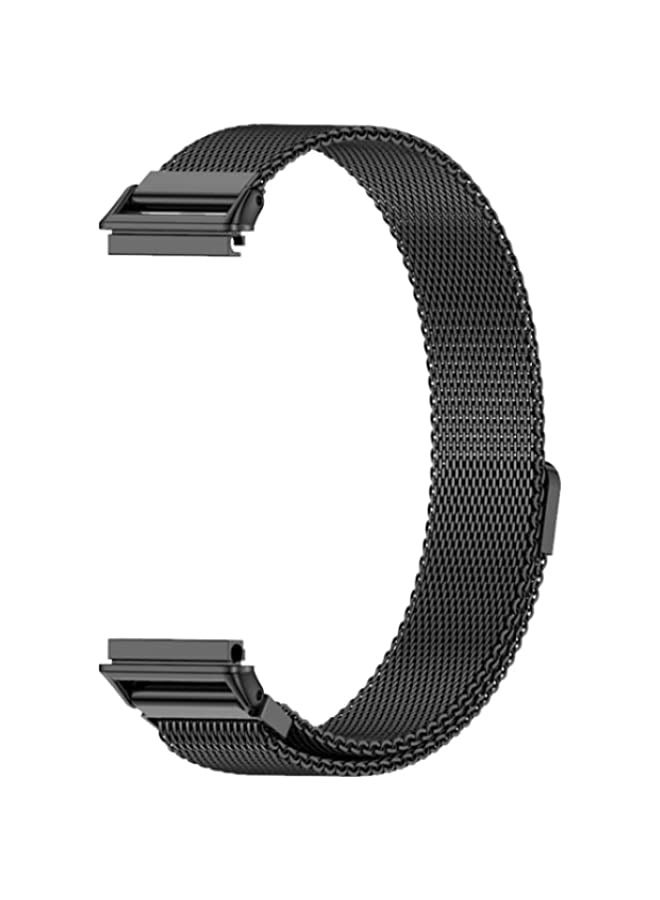 Band For Huawei Band 7/7 NFC MIJOBS Milan Magnetic Stainless Steel Watch Band Black - Image 2