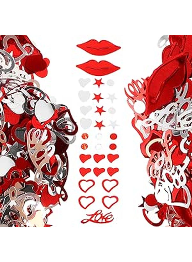 60g Red Heart Shaped Rhinestone Confetti for Wedding Anniversary Bridal Shower Valentine Party Decorations - Image 1