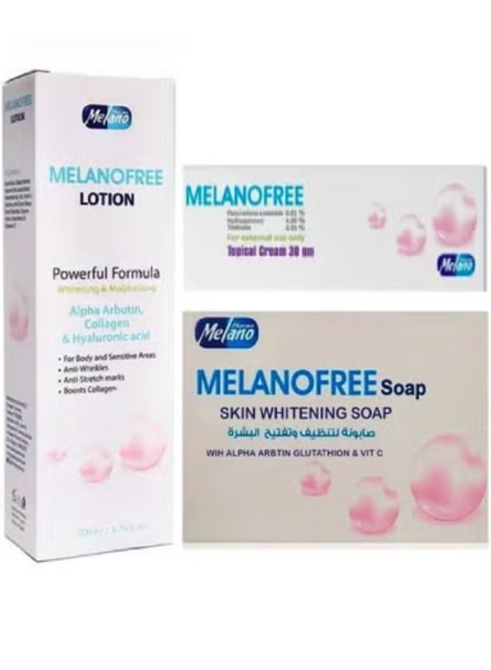 Melano Pharma Set Of Lotion And Cream And Soap To Whitening The Skin And Body - Image 1