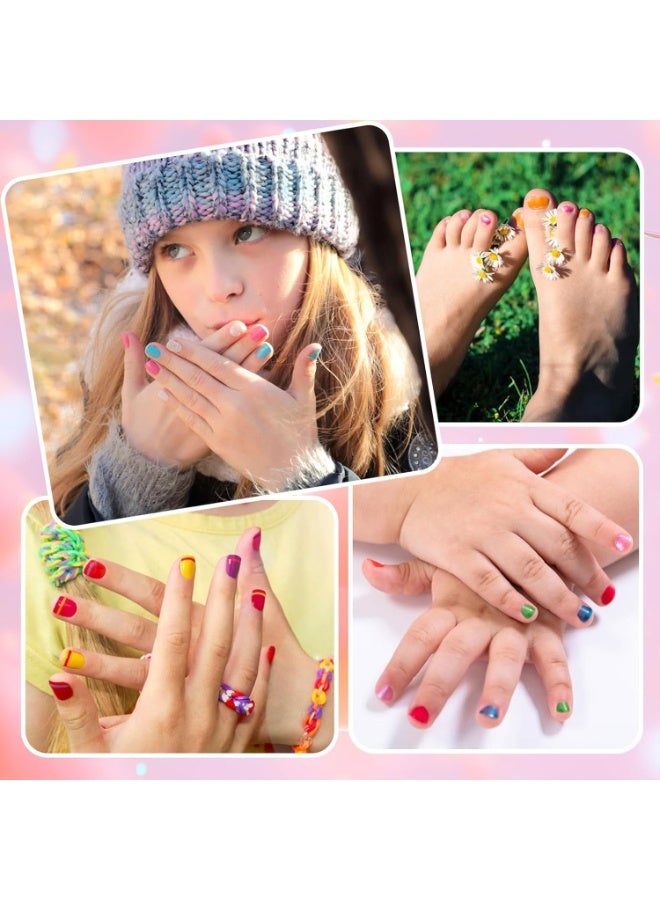 Beauenty Kids Nail Polish, 12 Colors Non-Toxic Water Based Peel-Off Nail Polish Set with 3 Stickers, Non Toxic & Safe Nail Polish Set for Girls Ages 5+ for Parties, Birthday and Makeovers (12Colors) - Image 2