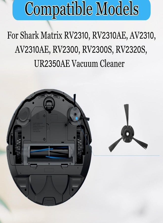 ZXHUANGOH فرشاة جانبية من ZXHUANGOH لقطع غيار مكانس روبوتية من Shark طرازات RV2310، RV2310AE، AV2310، AV2310AE، RV2300، RV2300S، RV2320S، UR2350AE Matrix - عبوة من 6 قطع - Image 2